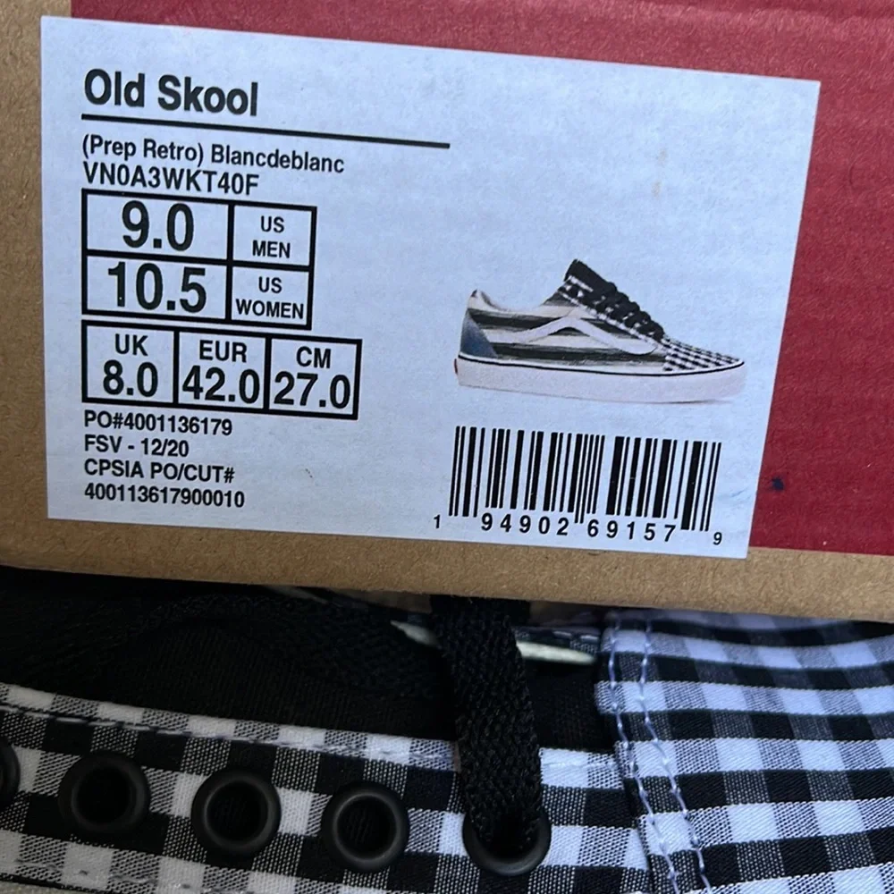 Vans Old Skool Prep Retro Blancdeblanc MENS - Picture 16 of 16